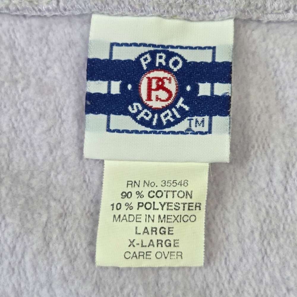 Pro Spirit Lavender Purple V-Neck Sweatshirt Vintage Oversized XL Retro Lounge - Picture 4 of 5